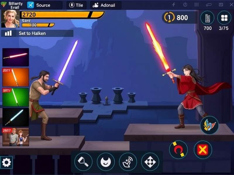 Scorching Saber Showdown Character Selection Screen
