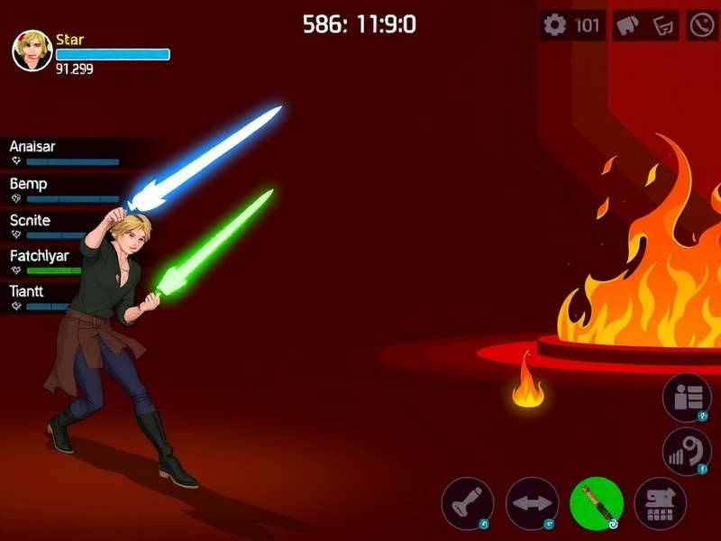Scorching Saber Showdown Gameplay Screenshot